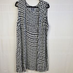 Dots houndstooth jersey sleeveless dress size 3X